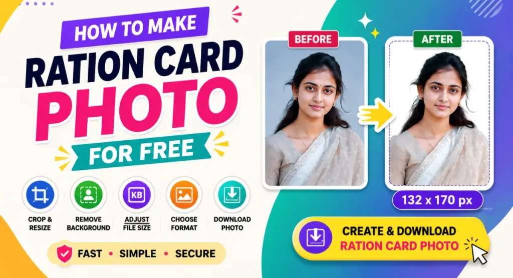 Make Your Ration Card Photo Online for Free